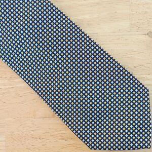 Renato Balestra Elegant Navy, Silver, and Gold Patterned Tie